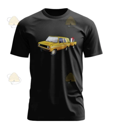 T-shirt Tarpan met honingslinger zwart