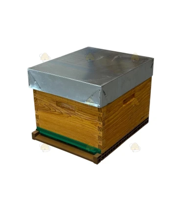 Langstroth US enkelwandige bijenkast (1BK) - geïmpregneerd & Nicot bodem