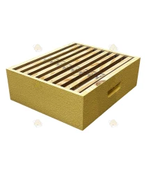 Langstroth US enkelwandige honingkamer - pastel geel geverfd