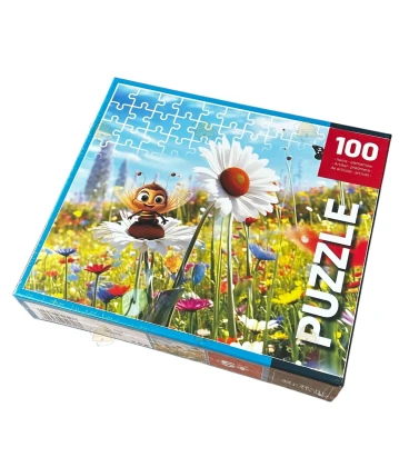 Puzzel - Vrolijk bijtje in de natuur - 100 stukjes legpuzzel