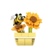 Bijtje op zonnebloem - Bouwstenen set - 85 st.