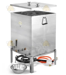 Stoomwassmelter rechthoekig RVS - Gasbrander