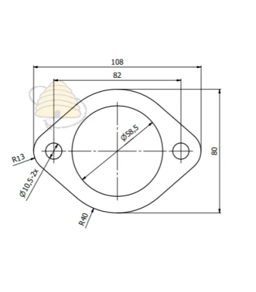 Weißer Dichtungsring für Quetschhahn (2" - 585 mm) von Lyson