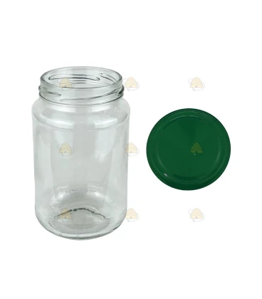 Ronde glazen potten - 375 ml / 450 gram, met deksel (TO 63 mm)