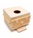 Warré Abdeckplatte Holz mit Futterloch 34 cm x 34 cm 