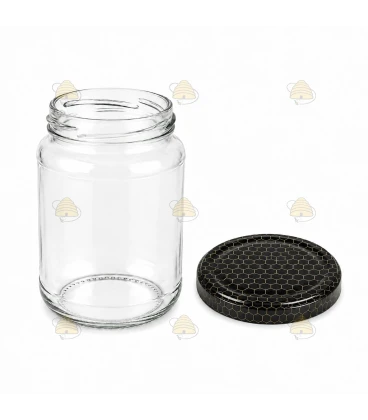Ronde glazen potten - 375 ml / 450 gram, met deksel (TO 63 mm)