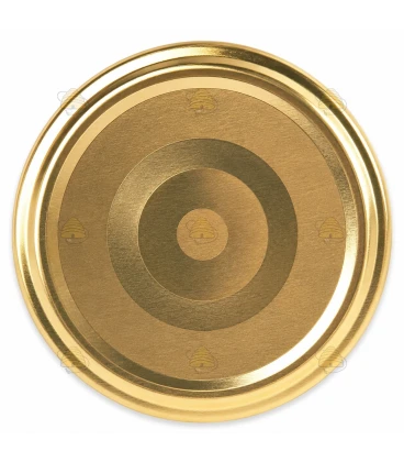 Gold 63 mm TO Deckel (Klickknopf / RSB) - 20 Stück 