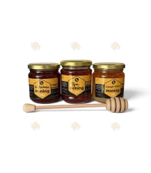 Mediterranes Honig-Probierset – Erdbeerbaum, Thymian & Geißblatt