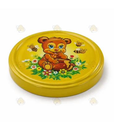 Bär mit Bienen 82 mm TO Deckel - 12 Stück
