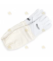 Imkerhandschuhe Leder & Baumwolle weiß - BeeFun®