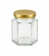 Sechseckglas 45 ml / 50 g mit Deckel