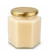 Sechseckglas 390 ml / 500 g mit Deckel