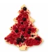 Witte honingchocolade kerstboom met framboos en bosbes - 85 gram