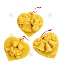 Geschenkanhänger aus Bienenwachs (3 Stück)