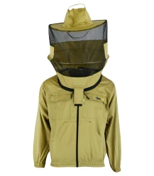 Imkerjacke khaki Deluxe runder Hut - BeeFun®