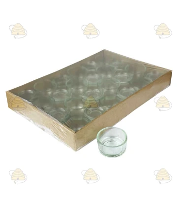 Teelichtschalen aus Glas - 24 Stück