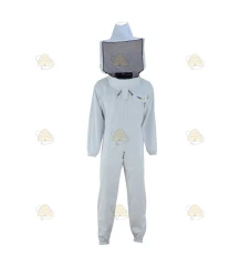 Imkeroverall weiß Premium runder Hut - BeeFun®